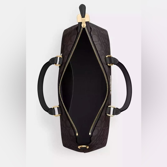 🆕 Auth. COACH Brown and Black Monogram Bag - Picture 5 of 13